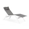 BIZZOTTO hliníkové zahradní lehátko KRION bílo-šedá
