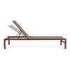 Hliníkové zahradní lehátko KONNOR terakotové