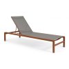 Hliníkové zahradní lehátko KONNOR terakotové
