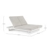Dvoumístné zahradní lehátko INFINITY bílé