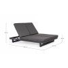 Dvoumístné zahradní lehátko INFINITY černé