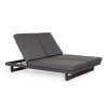 Dvoumístné zahradní lehátko INFINITY černé
