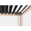 Světlá hliníková pergola s uzavíracími lamelami OCEAN 3,6x3,6 m