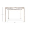 Hliníková pergola s uzavíracími lamelami OCEAN 3,6x3,6 m