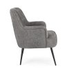 Tmavě šedé křeslo ERNESTINE