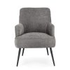 Tmavě šedé křeslo ERNESTINE