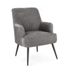 Tmavě šedé křeslo ERNESTINE