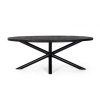 Oválný jídelní stůl HASTINGS 200x110 cm černý