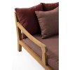 Teakový lounge set BALI vínový