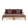 Teakový lounge set BALI vínový