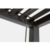 Antracitová hliníková pergola s uzavíracími lamelami OCEAN 3,6x6 m