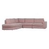 Rohová pohovka FAMILY růžová levá