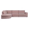 Rohová pohovka FAMILY růžová levá