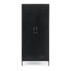 Kovová šatní skříň CAMBRIDGE černá