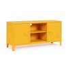 Kovový TV stolek CAMBRIDGE žlutý