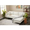 Rohová pohovka BERLIN krémová pravá 258 cm