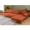 Čtyřmístná pohovka MUSTANG oranžová pravá