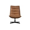 Otočné křeslo NIKA hnědá kůže