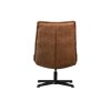 Otočné křeslo NIKA hnědá kůže