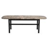 Konferenční stolek HAMMOND černý s hnědým mramorem120592 a Hammond coffee table 135 brown marble blackstained oak