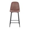 Barová židle IRELIA kůže hnědá