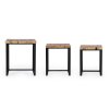 Set 3 odkládacích stolků ELWOOD
