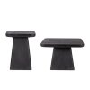 Set 2 černých stolků FUJI