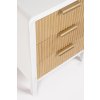 Dřevěný noční stolek CHARLEY bílý 62x40 cm