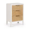 Dřevěný noční stolek CHARLEY bílý 62x40 cm