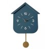 Nástěnné hodiny s kyvadlem HOME modré 37,5 cm