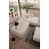 Béžová rohová pohovka CADY s lenoškou vpravo