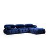 Čtyřmístná pohovka s pufem BUBBLE modrá 288 cm