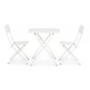 Zahradní sestava stolku a jídelních židlí YVONNE bílá