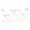Zahradní sestava stolku a jídelních židlí YVONNE bílá