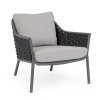 Zahradní křeslo EVERLY šedé