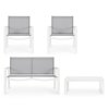 Zahradní sestava pohovky a křesel KALLEN bílá