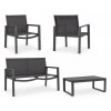 Zahradní sestava pohovky a křesel KALLEN černá