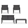 Zahradní sestava pohovky a křesel KALLEN černás3