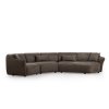 Čtyřmístná rohová pohovka MENTIS hnědá 360 cm