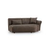 Čtyřmístná rohová pohovka MENTIS hnědá 376 cm