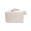 Čtyřmístná pohovka s pufem LORA světle hnědá 303 cm