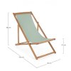 Dřevěné lehátko NOEMI šedozelené