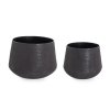 Set 2 květináčů KENAR černá