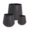 Set 3 květináčů KENAR černá