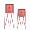 Set 2 květináčů MADELYN lososová