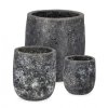 Set 3 květináčů DUYEN antracitový