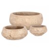Set 3 květináčů MINH světle hnědá