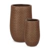 Set 2 květináčů RHOMBUS hnědý