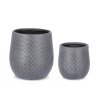 Set 2 květináčů RHOMBUS šedý