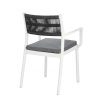 Zahradní jídelní židle s područkami ALVIN bílá